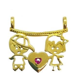 PINGENTE DE MOEDA CANGA  MENINO OU MENINA