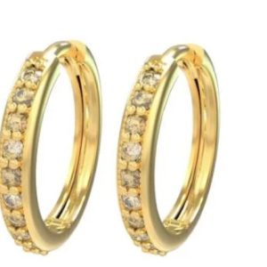 BRINCO DE MOEDA ARGOLINHA G. C/20 PEDRAS